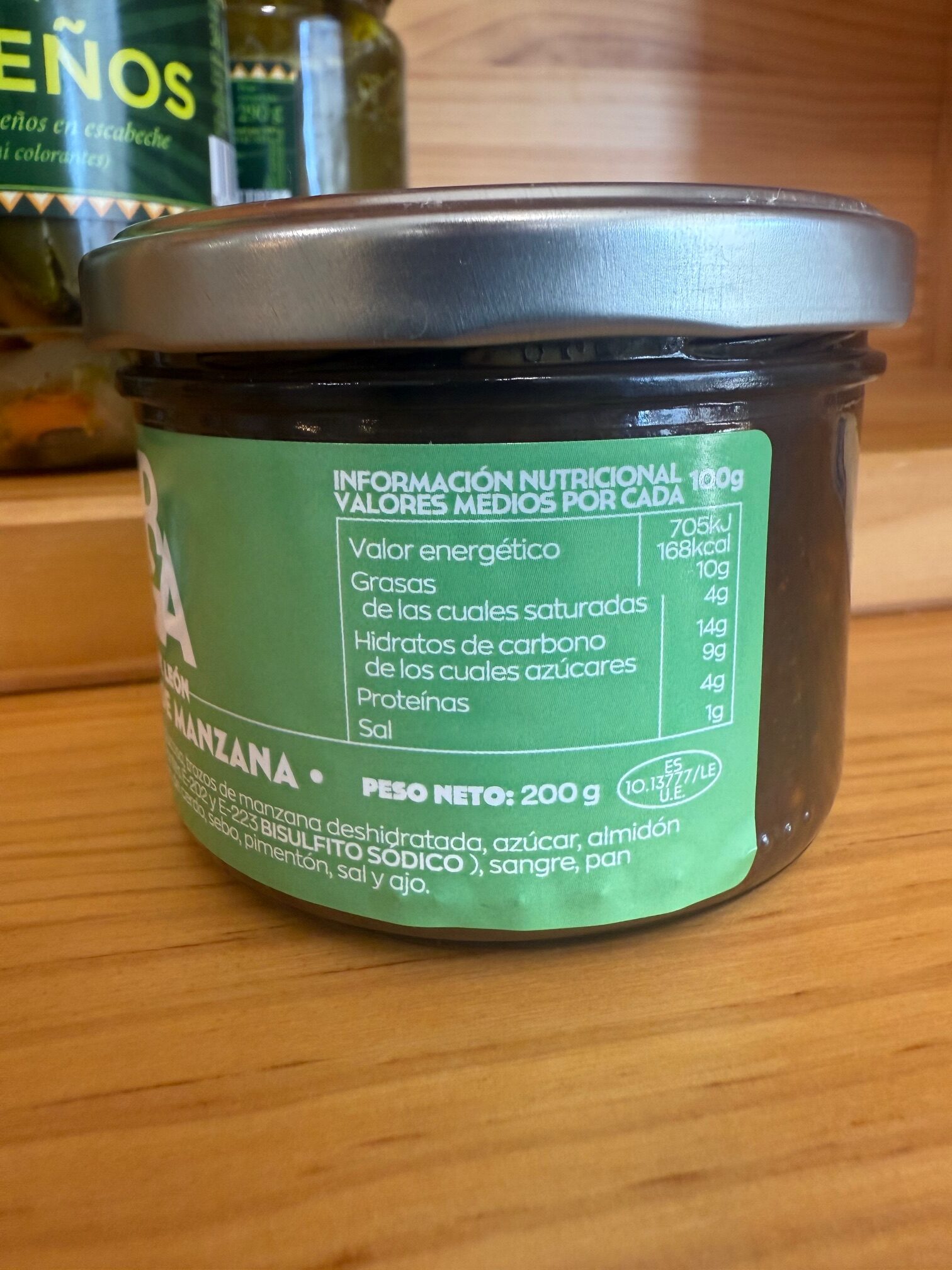 Morcilla de León con Compota de Manzana en bote Morvega - Imagen 3
