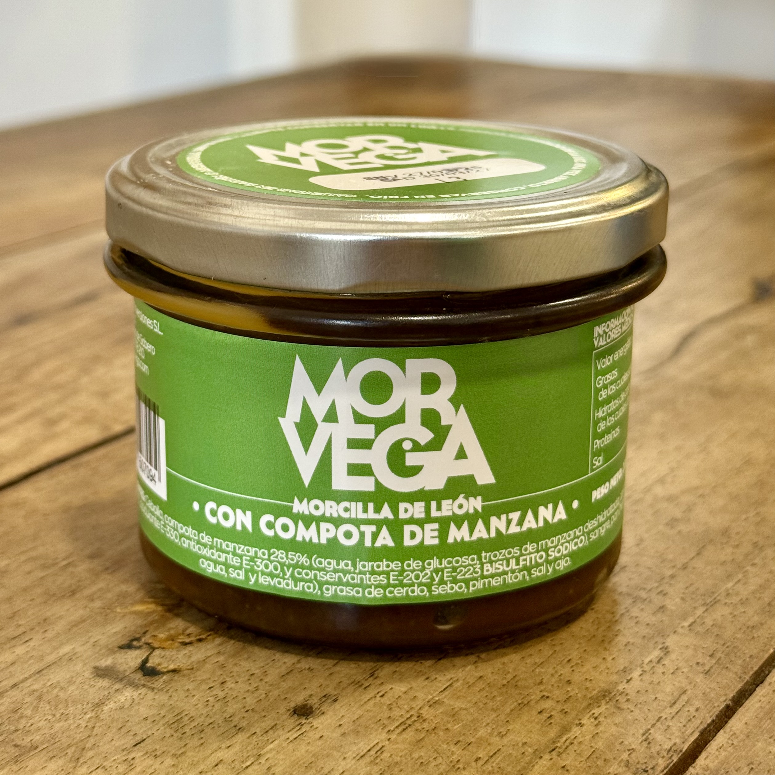Morcilla de León con Compota de Manzana en bote Morvega