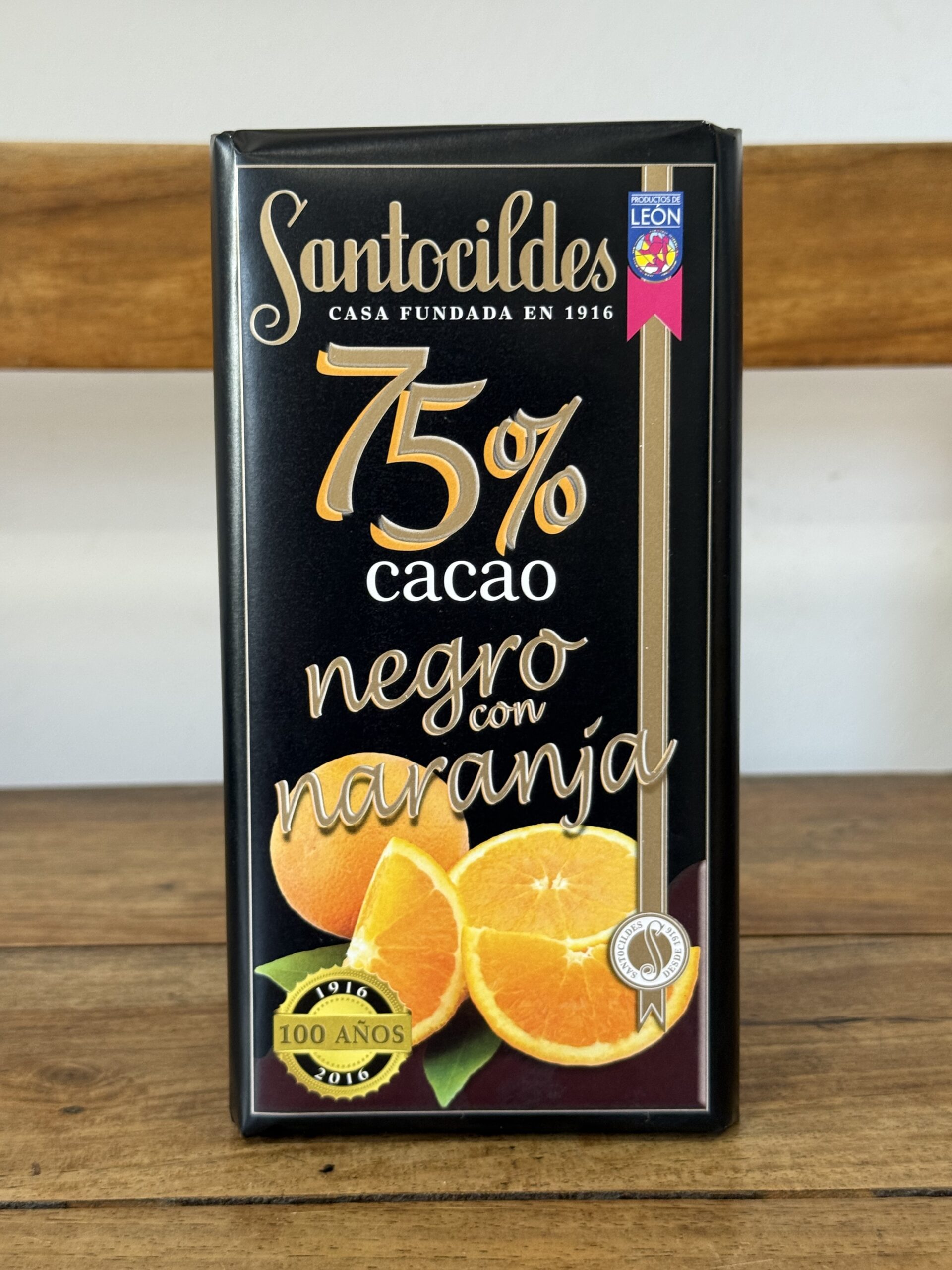 Chocolate Negro con Naranja 75% Cacao Santocildes